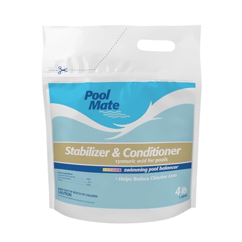 Pool Mate 4-Pounds Premium Pool Stabilizer and Conditioner, Concentrated Cyanuric Acid for Pools