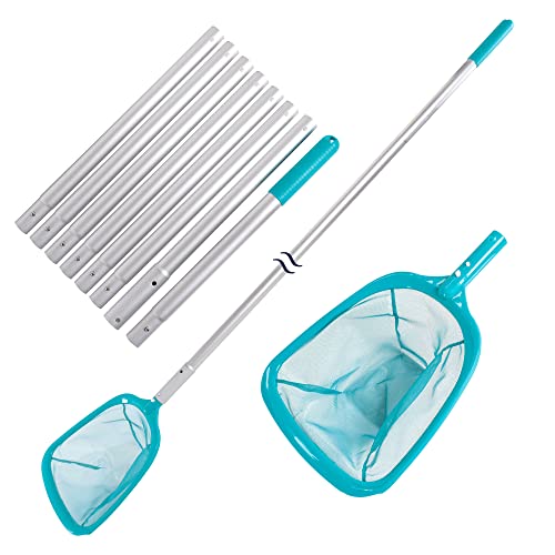U.S. Pool Supply 11.5 ft Leaf Skimmer Net with Telescopic Aluminum Pole