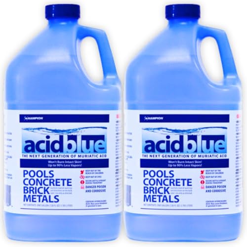 Acid Blue - Low Fume Muriatic Acid for Swimming Pools & Spas - 2 Gallon