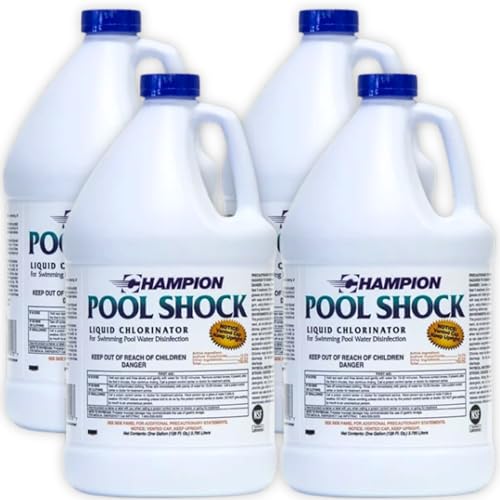 EZ POOLS Champion Liquid Chlorine — 4-Gallon Pack