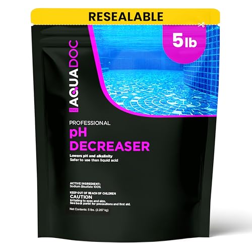 MAV AquaDoc pH Down for Pools - Sodium Bisulfate pH Decreaser - 5 lb Pail